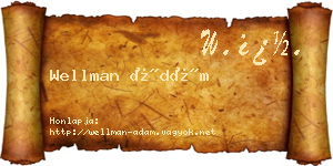 Wellman Ádám névjegykártya
